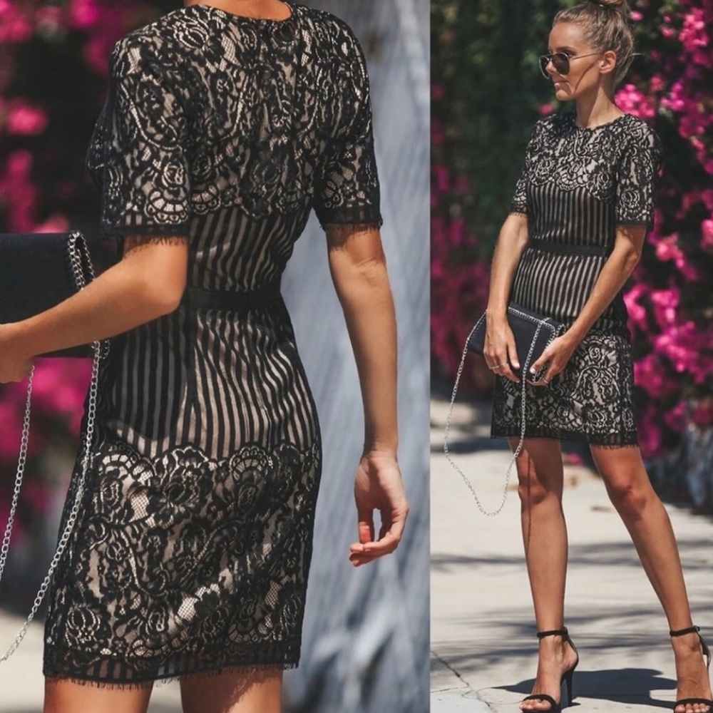 Vici black lace dress